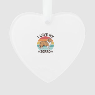 Ich liebe mein Zorro Vintage-Hundeliebhaber-Design Ornament
