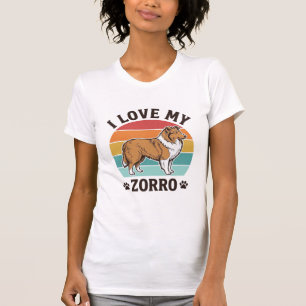 Ich liebe mein Zorro Vintage-Hundeliebhaber-Design T-Shirt