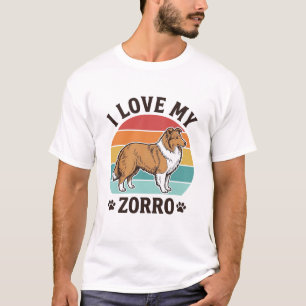 Ich liebe mein Zorro Vintage-Hundeliebhaber-Design T-Shirt