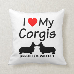 Ich Liebe Mein ZWEI Corgis Kissen