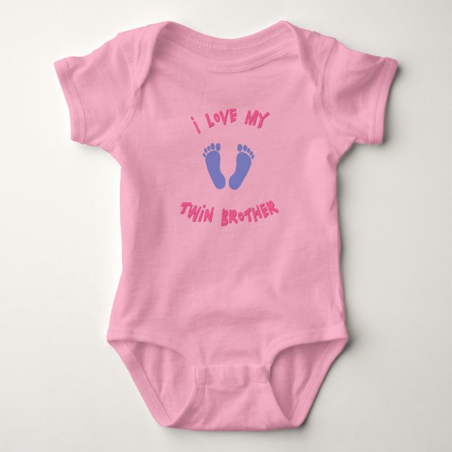 Ich Liebe mein Zwillingsbruder Baby Strampler (Vorderseite)