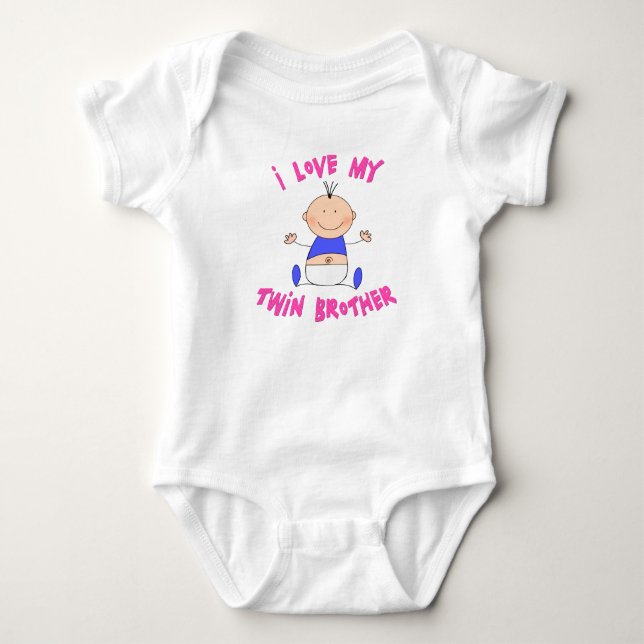 Ich Liebe mein Zwillingsbruder Baby Strampler (Vorderseite)