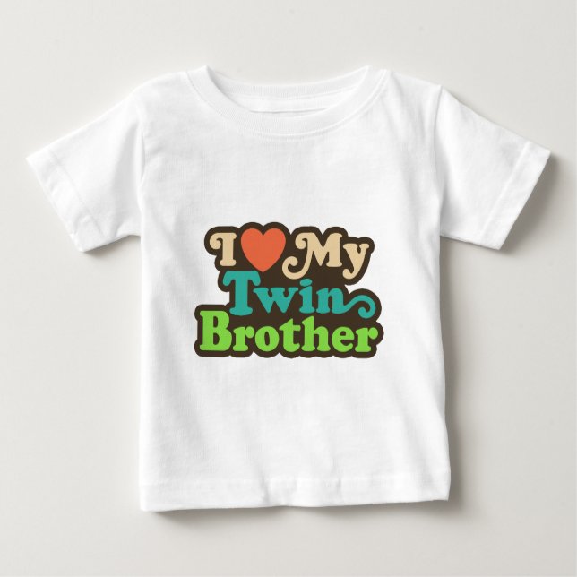 Ich Liebe mein Zwillingsbruder Baby T-shirt (Vorderseite)