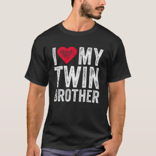 Ich Liebe mein Zwillingsbruder Rotes Herz Funny be T-Shirt