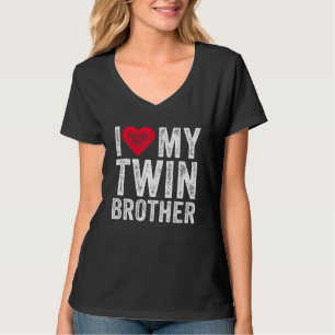 Ich Liebe mein Zwillingsbruder Rotes Herz Funny be T-Shirt