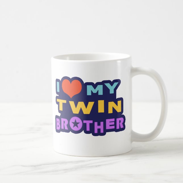 Ich Liebe mein Zwillingsbruder Tasse (Rechts)