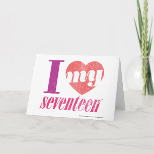 Ich Liebe meine 17 Pink Karte