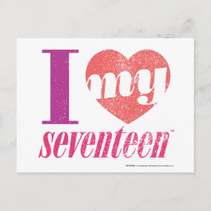 Ich Liebe meine 17 Pink Postkarte