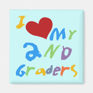 Ich Liebe meine 2. Graders Tshirts und Geschenke Magnet