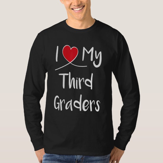 Ich Liebe meine 3. Klasse Virtual Third Grade Teac T-Shirt (Vorderseite)