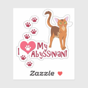Ich Liebe meine Abessinier! Aufkleber