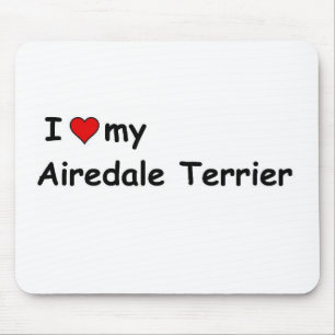 Ich Liebe meine Airedale Terrier Mousepad