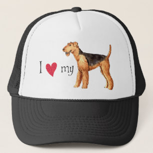 Ich Liebe meine Airedale Truckerkappe
