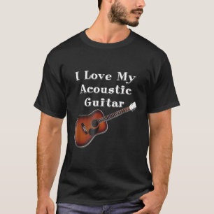 Ich Liebe meine akustische Gitarre T-Shirt