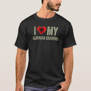 Ich Liebe meine albanische Oma Albanien Flaggenfam T-Shirt