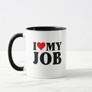 Ich Liebe meine Arbeit Funny Red Heart Jobs Liebe  Tasse