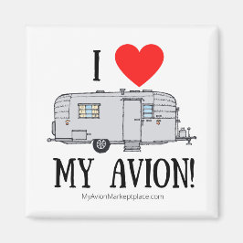 Ich LIEBE meine Avion!-Vintag 50-70er-Lüfterfront Magnet