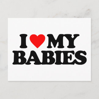ICH LIEBE MEINE BABIES POSTKARTE