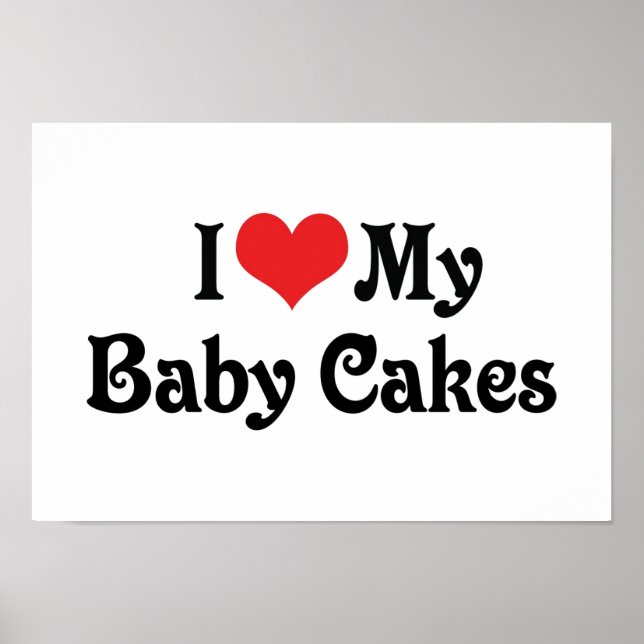 Ich Liebe meine Babykuchen Poster (Vorne)