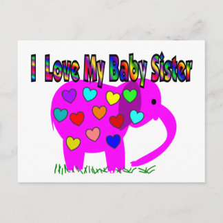 Ich Liebe meine BabySchwester Postkarte