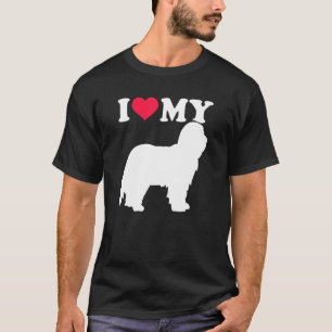 Ich Liebe meine bärtige Collie T-Shirt