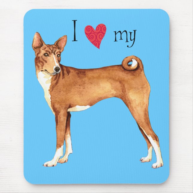 Ich Liebe meine Basenji Mousepad (Vorne)