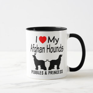 Ich Liebe meine BEIDEN Hunde in Afghanistan Tasse