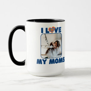 Ich Liebe meine beiden Mamas mit Pride Personalize Tasse