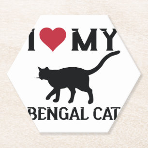 Ich liebe meine Bengalkatze Untersetzer