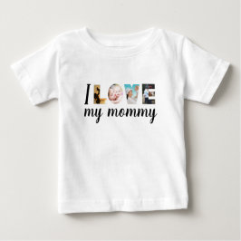 Ich Liebe meine benutzerdefinierten Foto Buchstabe Baby T-shirt