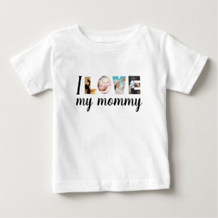 Ich Liebe meine benutzerdefinierten Foto Buchstabe Baby T-shirt