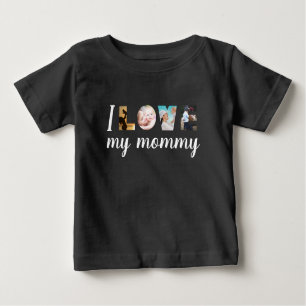 Ich Liebe meine benutzerdefinierten Foto-Mama-Buch Baby T-shirt