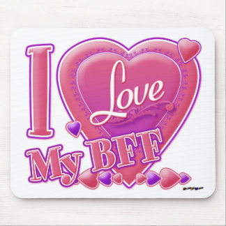 Ich Liebe Meine BESTE FREUNDIN rosa/lila - Herzen Mousepad