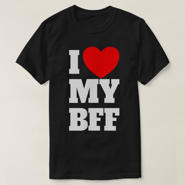 Ich Liebe meine BESTE FREUNDIN Rotes Herz Bester F T-Shirt (Design vorne)