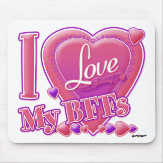 Ich Liebe Meine Beste Freundinnen rosa/lila - Herz Mousepad