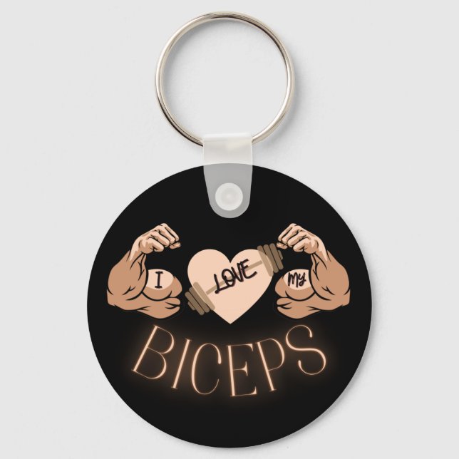 Ich Liebe meine Biceps Schlüsselanhänger (Vorderseite)