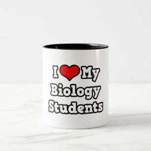 Ich Liebe meine Biologiestudenten Zweifarbige Tasse