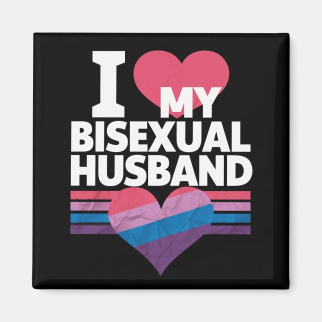 Ich Liebe meine bisexuelle Bi Pride Bisexual Flag Magnet (Vorne)