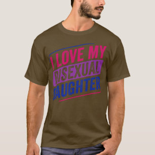 Ich Liebe meine bisexuelle Tochter Bi Pride LGBT T-Shirt