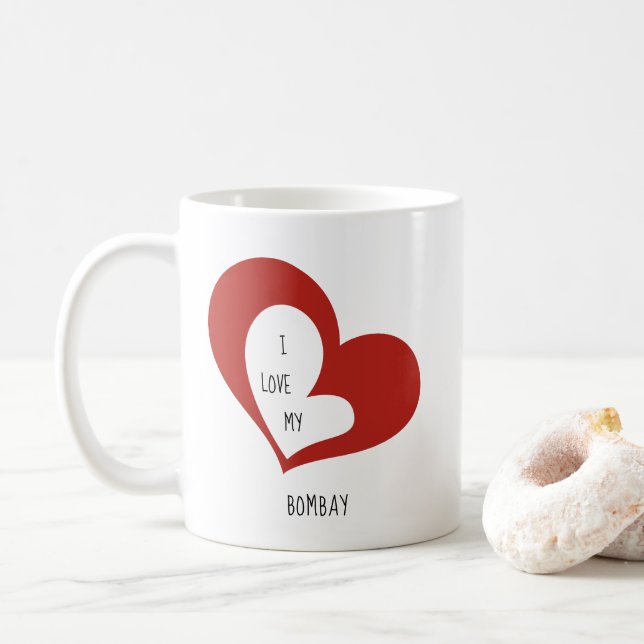 Ich Liebe meine Bombay-Katze Kaffeetasse (Mit Donut)