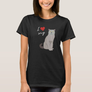 Ich Liebe meine britische Kurzkatze für Katze T-Shirt