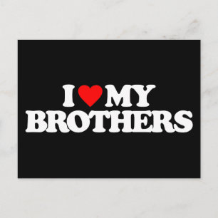 ICH LIEBE MEINE BRÜDER POSTKARTE