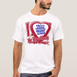 Ich Liebe Meine Brüder rotes Herz - Foto T-Shirt