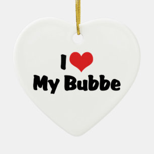 Ich Liebe meine Bubbe-Ornament Keramikornament