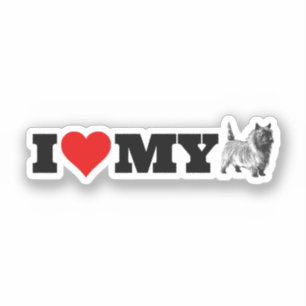 Ich Liebe meine Cairn Terrier Aufkleber