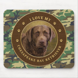Ich Liebe meine Chesapeake Bay Retriever Cammo Mau Mousepad
