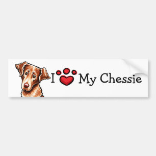 Ich Liebe meine Chessie Chesapeake Bay Retriever Autoaufkleber