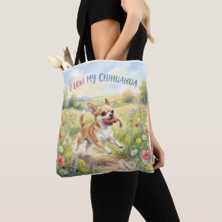 Ich liebe meine Chihuahua-Tragetasche