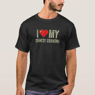 Ich Liebe meine Chinesische Oma China Flag Familie T-Shirt