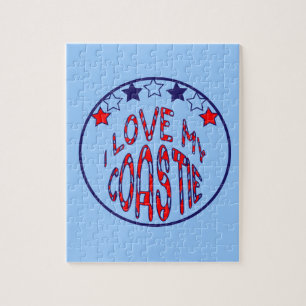 "Ich Liebe meine Coastie Puzzle